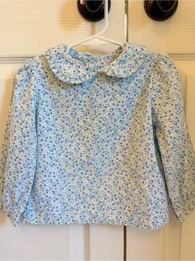 EUC Little English flannel floral top size 2T